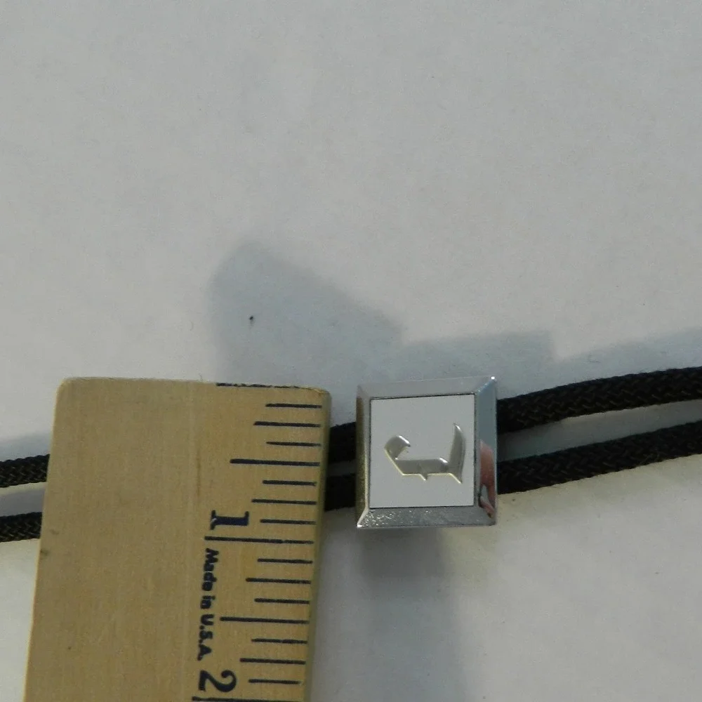 Unbranded Bolo Tie Mens Black Silver Gold Initial L Old English Western Slide